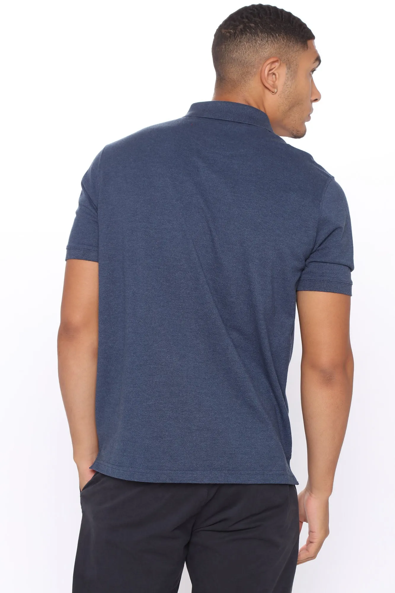 All You Need Short Sleeve Polo - Heather Navy