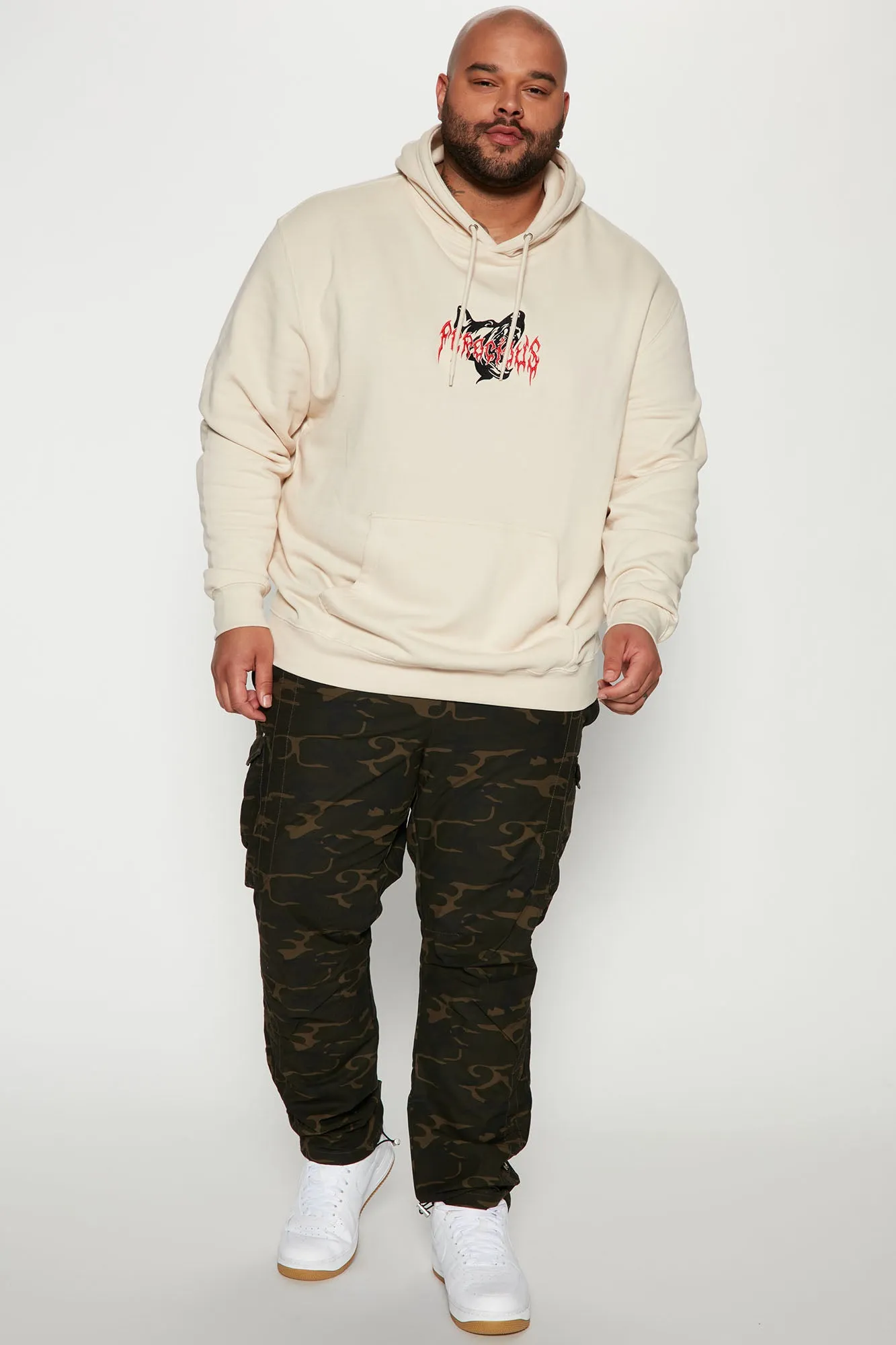 Big Bark Big Bite Embroidered Hoodie - Sand