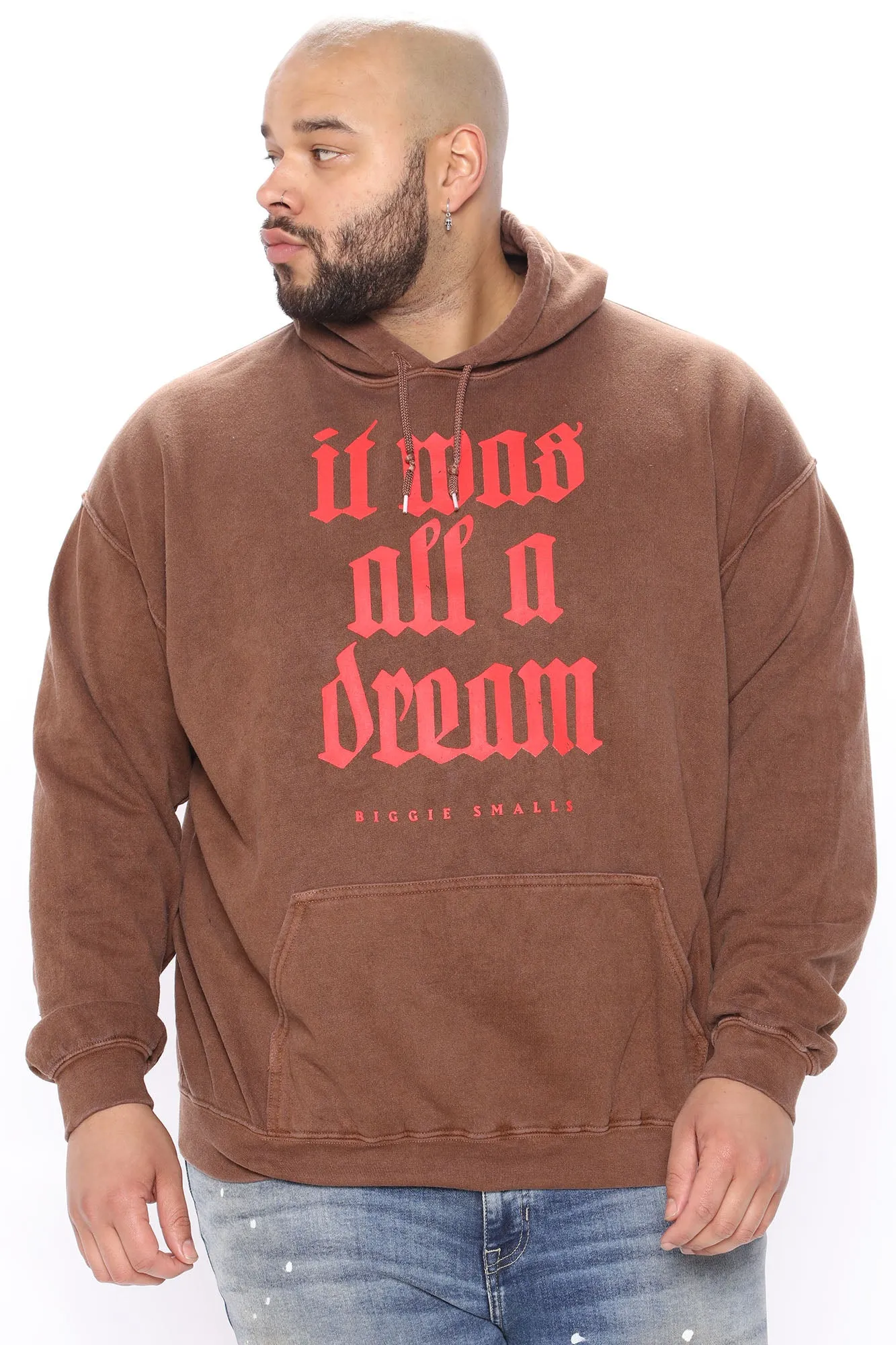 Biggie It Was All A Dream Hoodie - Brown