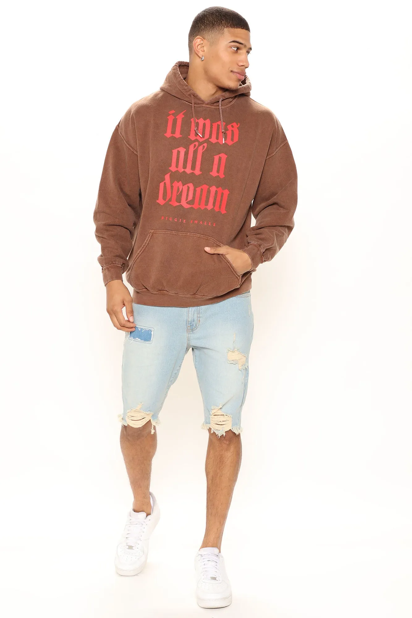 Biggie It Was All A Dream Hoodie - Brown