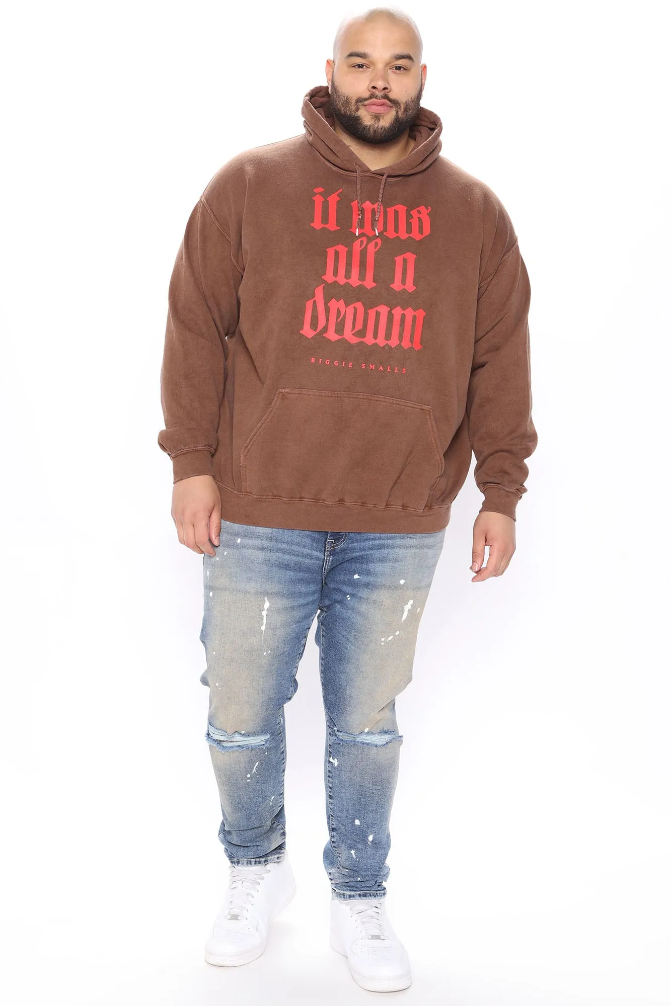 Biggie It Was All A Dream Hoodie - Brown
