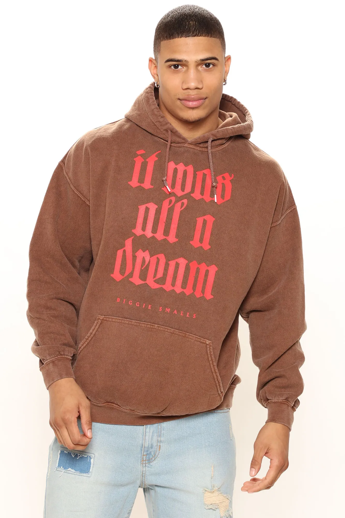 Biggie It Was All A Dream Hoodie - Brown