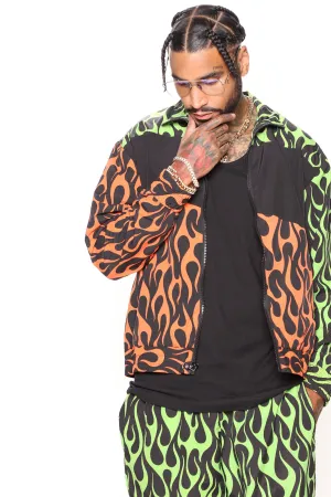 Billie Nylon Jacket - Green/combo