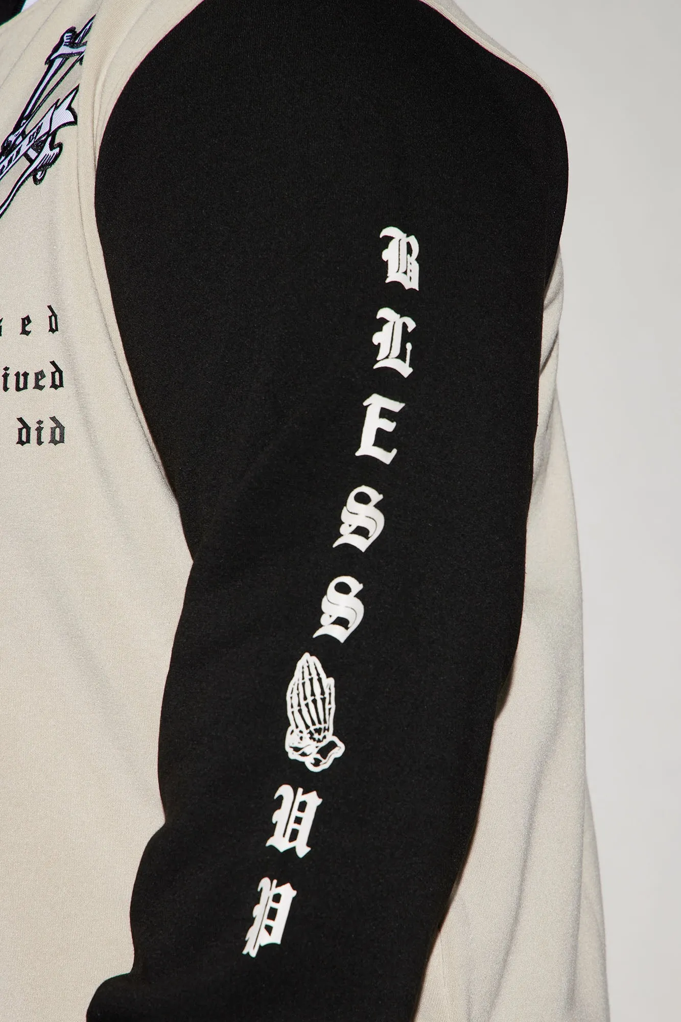 Bless Up Varsity Jacket - Sand