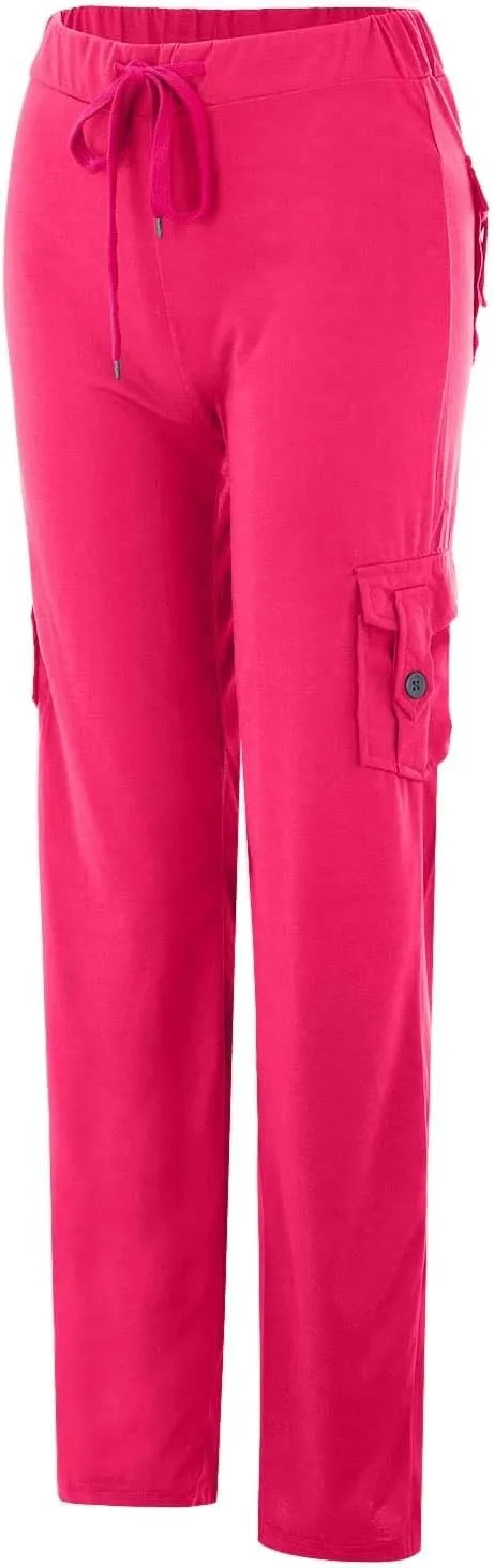 Cargo Pants for Women High Waisted Casual Pants Wide Leg Cargo Pants with Pockets Baggy Bootcut Trousers