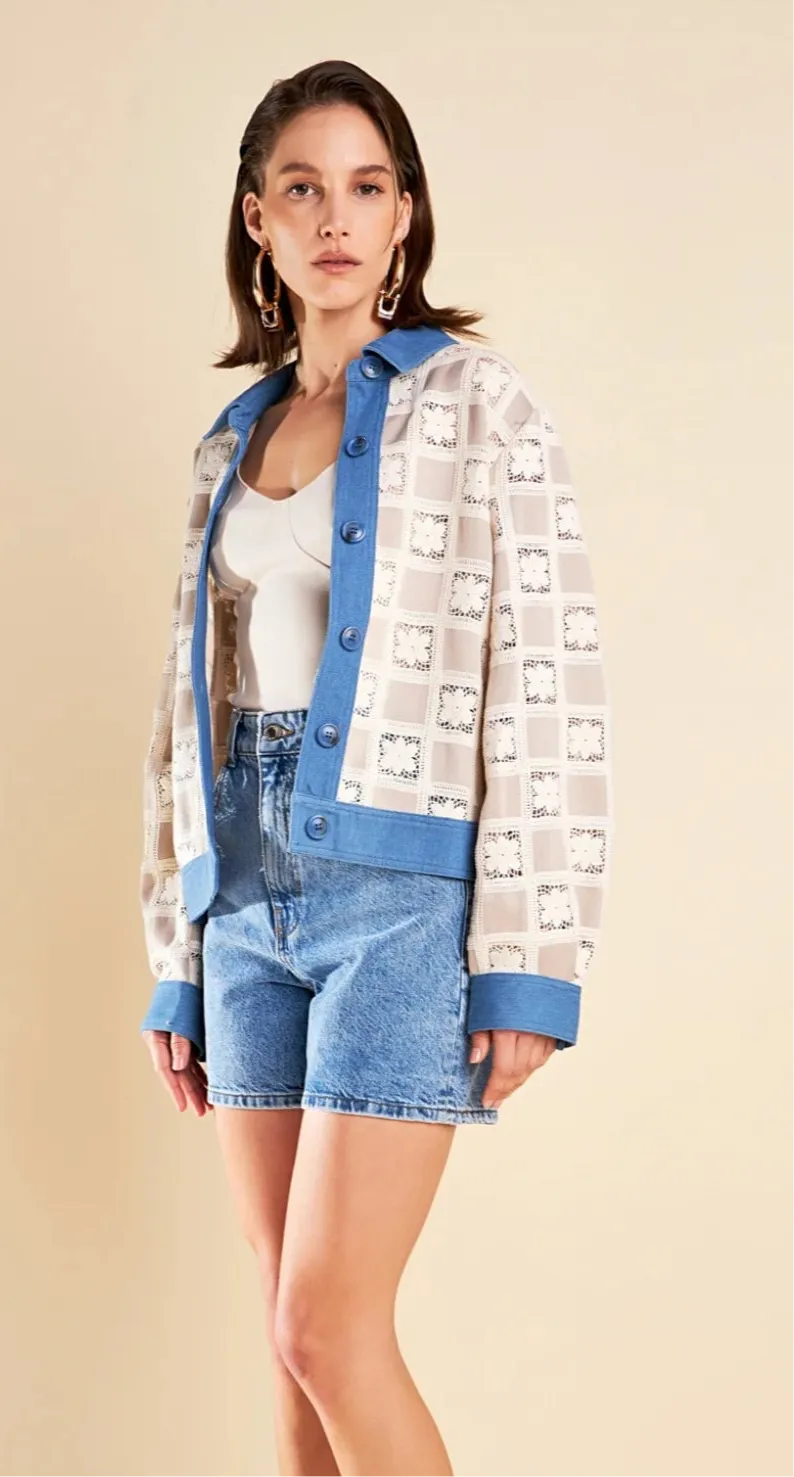Chaqueta Patches Mix Crochet/Denim Phoebe FINAL SALE
