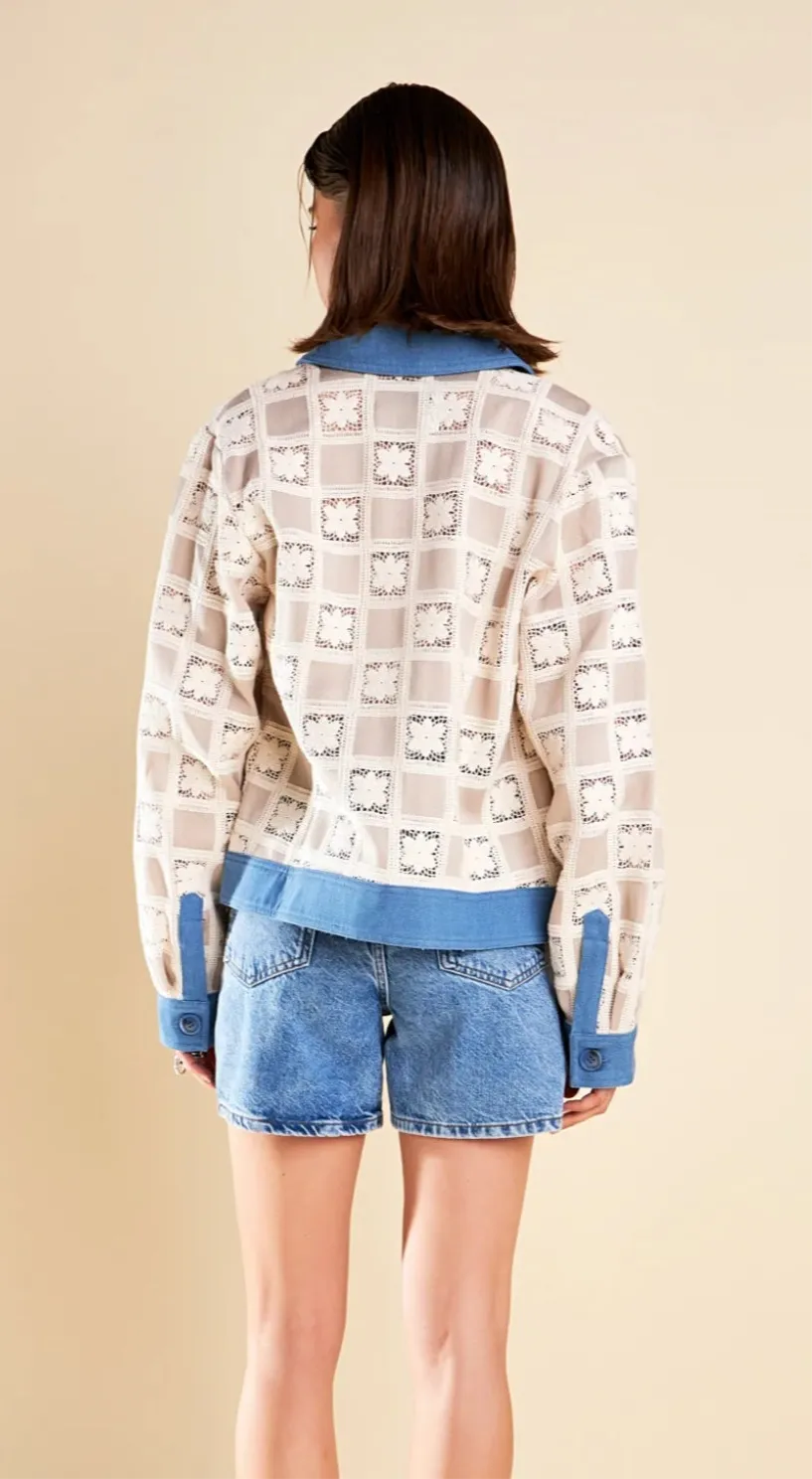 Chaqueta Patches Mix Crochet/Denim Phoebe FINAL SALE