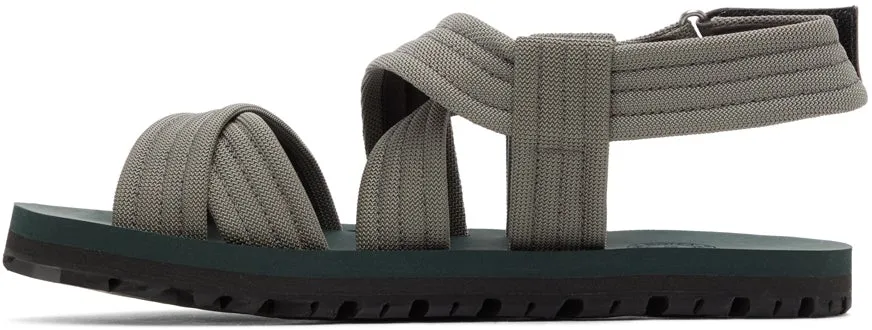 Dries Van Noten Grey Strap Sandals