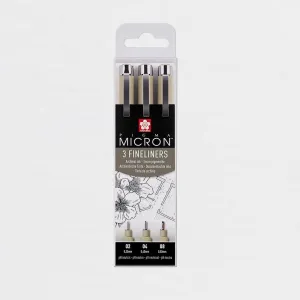 Estuche 3 Rotuladores Negros Pigma Micron Sakura