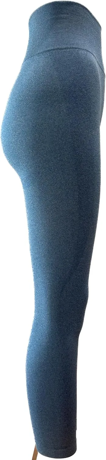 Leggings for Women - Buttery Soft High Waited Yoga Pants, Tummy Control, Workout & Gym - Seamless Black Leggings