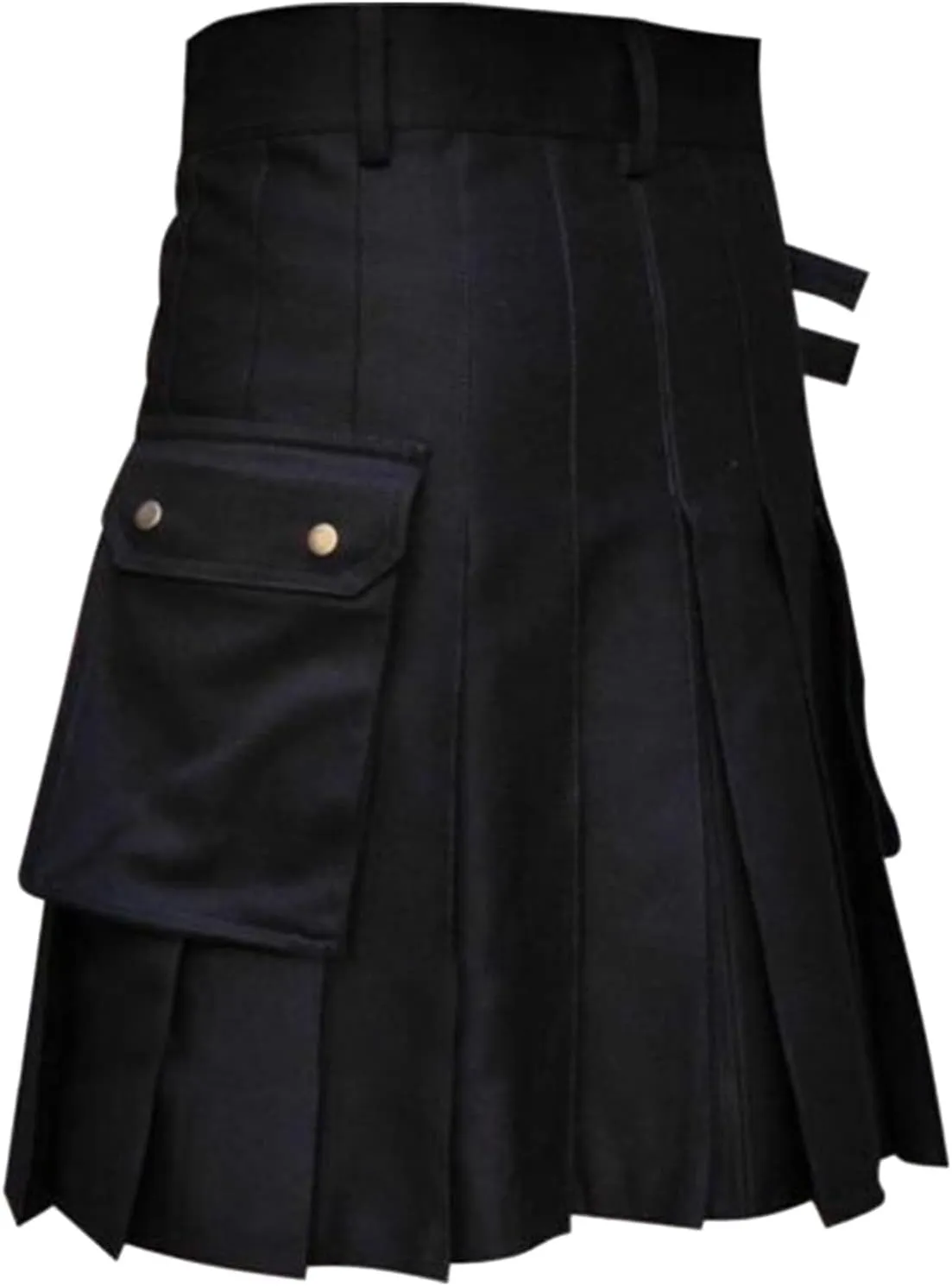 Mens Utility Kilt Scottish Tartan Apparel Highland Pleated Tartan Utility Kilts for Men Costume Kilts with Pockets