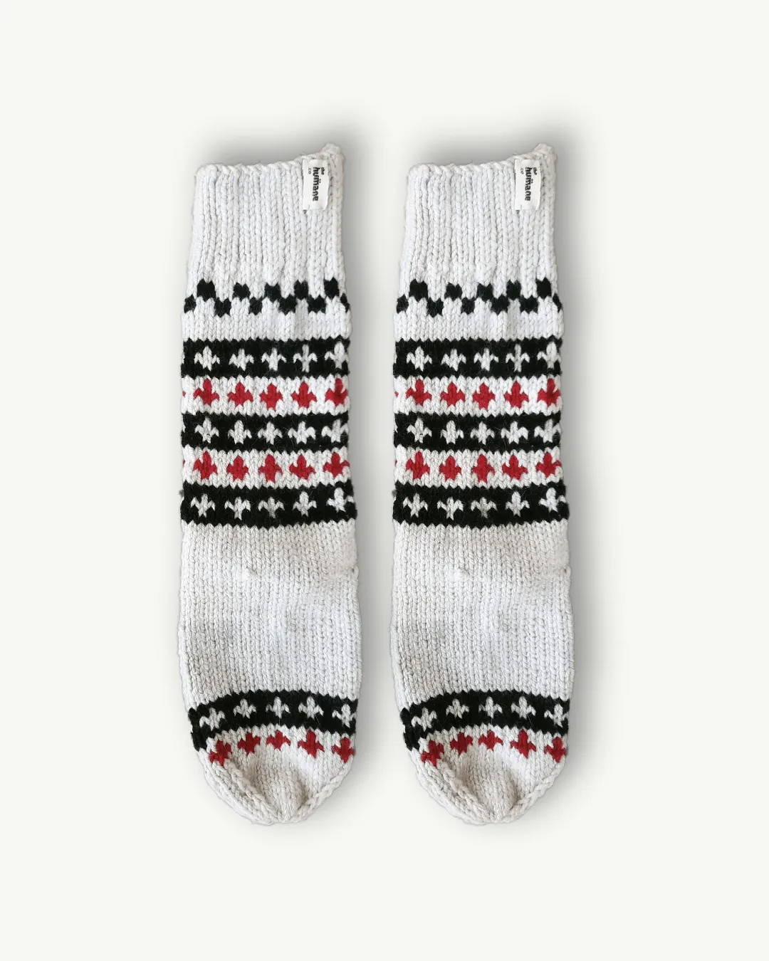 Mistletoe White Angora Socks