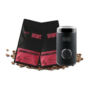 Pack Colombia.Espresso Grano 2x250gr   Molinillo café Black Decker