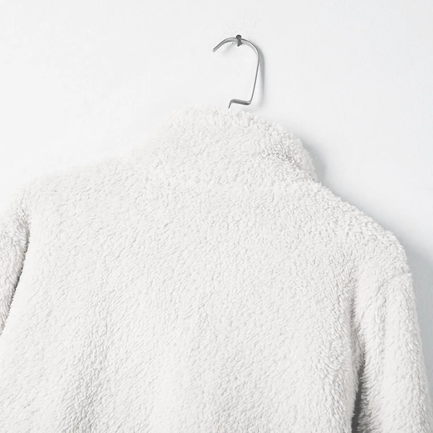 PeQAQ Womens Sherpa Fleece Coats Winter Warm Soft Button Up Woolen Jackets Fuzzy Shacket Plus Size Short Outwear Cardigan