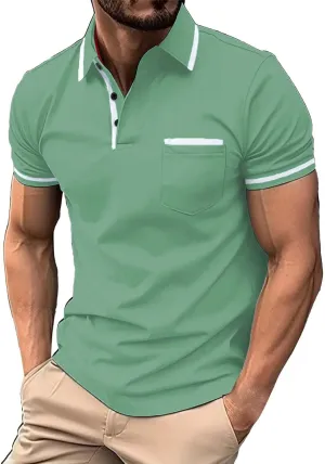 Polo Shirts for Men Shirts Short Sleeve Performance Patriotic Shirt Funny Shirt Mens Golf Wear Quick Dry Athletic