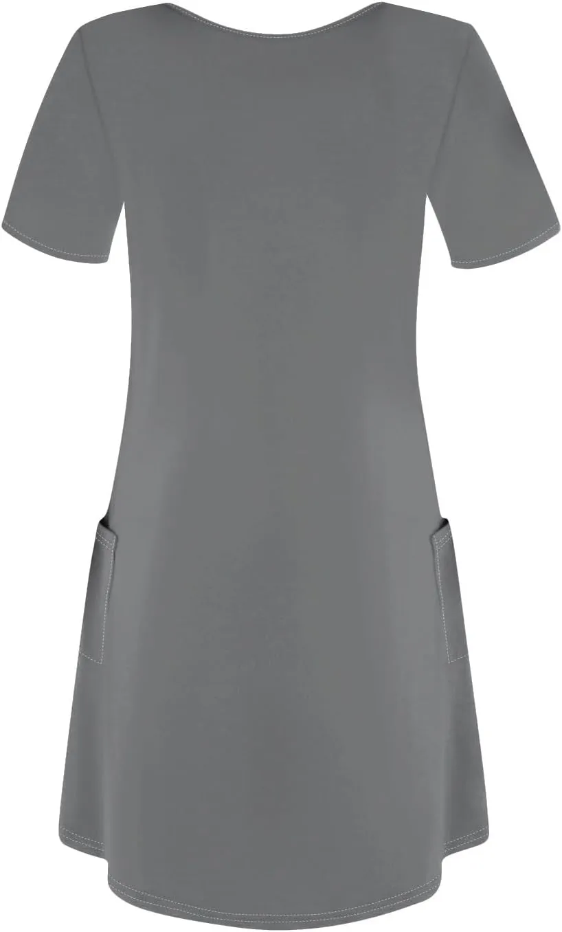 Summer Dresses for Women 2025 Casual Short Sleeve Sundresses Hawaiian T Shirt Dress Beach Dress with Pockets