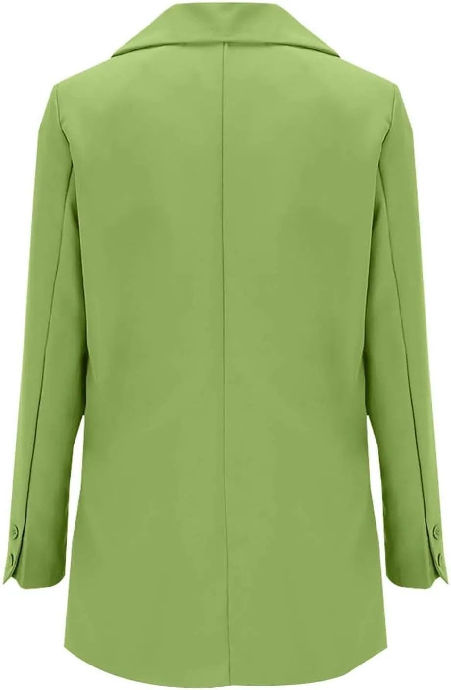 Women's Blazer Jackets Fall Long Sleeve Open Front Button Work Office Suit Jacket with Pockets