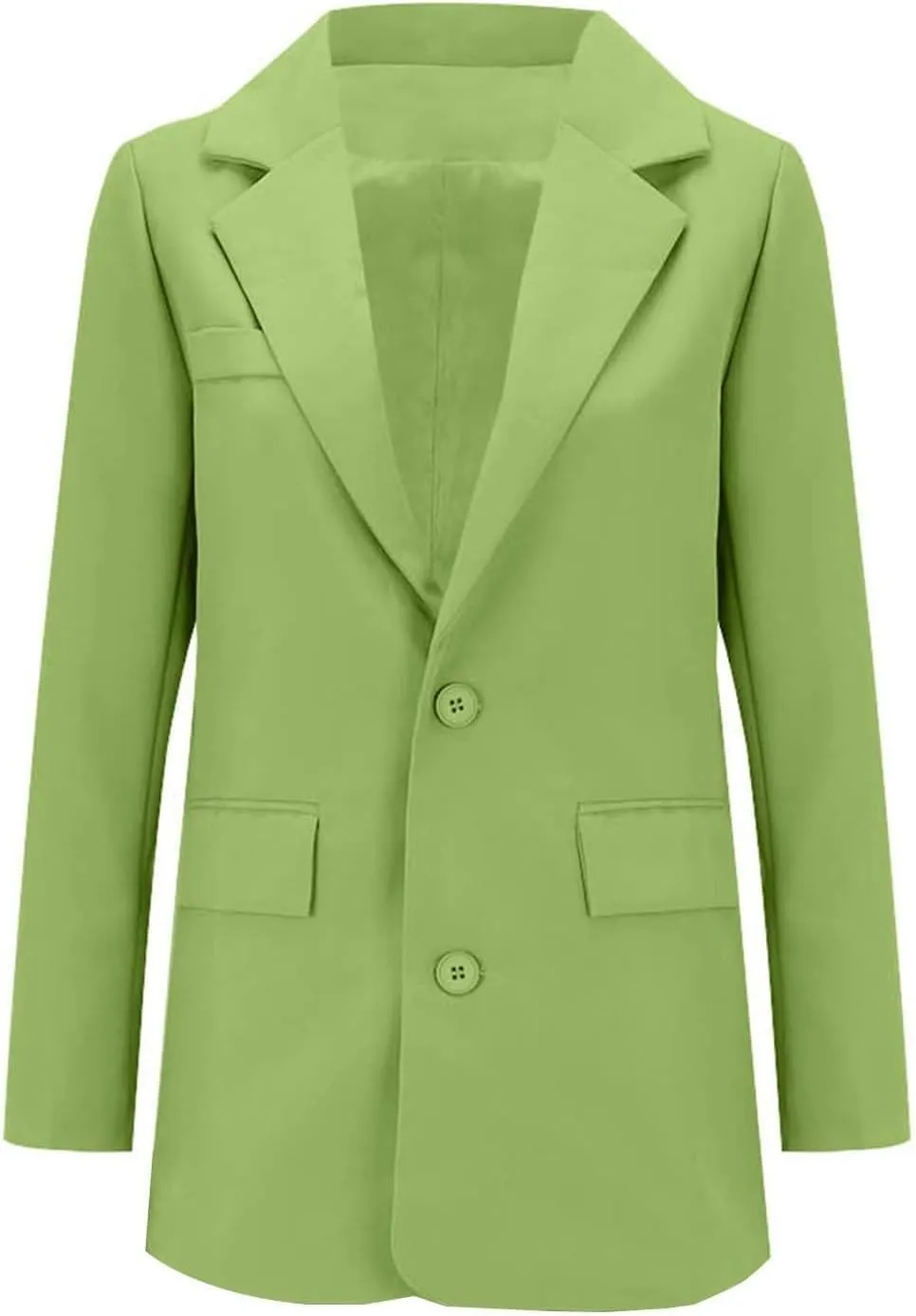 Women's Blazer Jackets Fall Long Sleeve Open Front Button Work Office Suit Jacket with Pockets