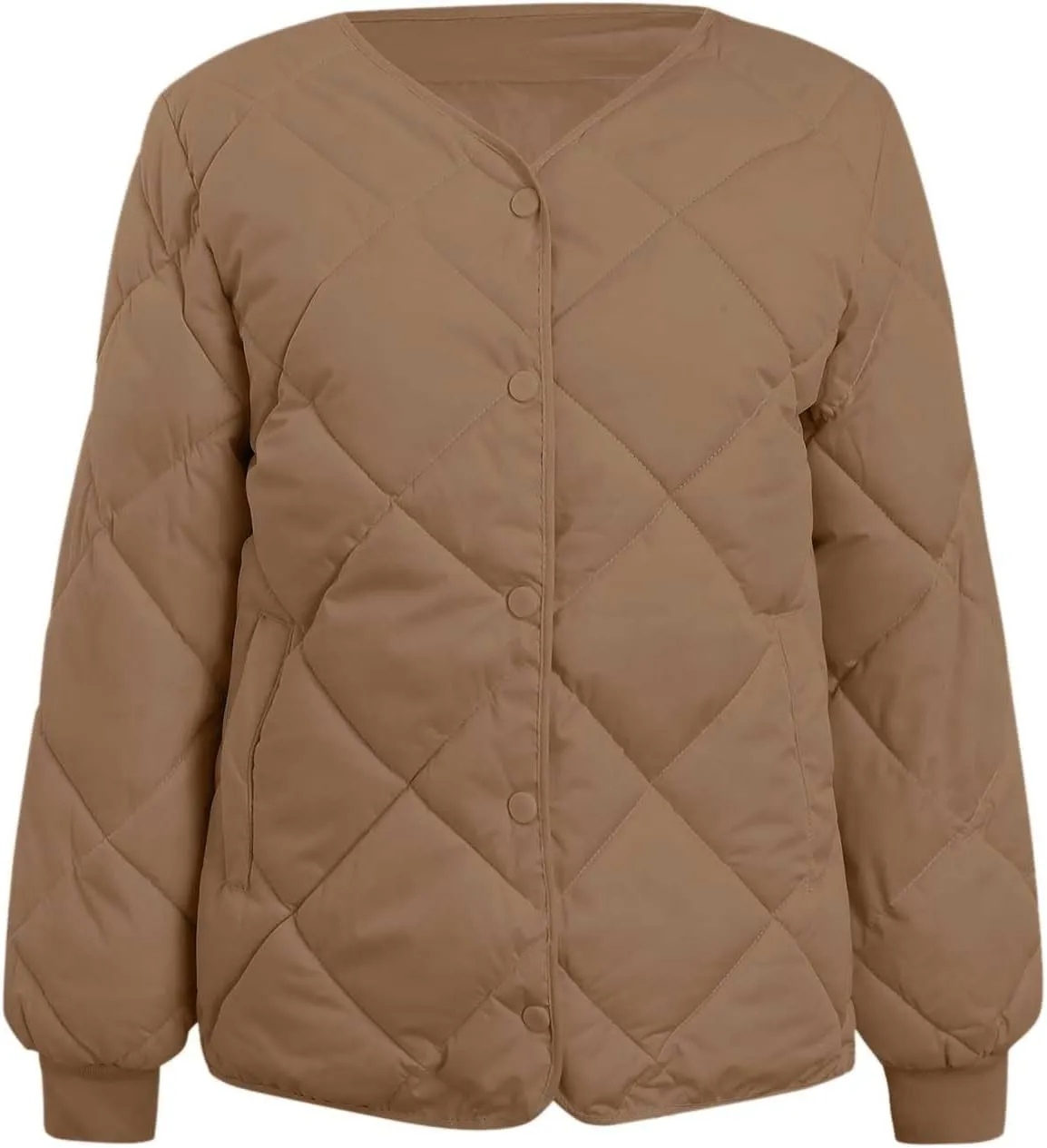 Womens Oversized Puffer Jacket Quilted Down Coats Windproof Lightweight Warm 2024 Winter Padded Coat Trendy Outerwear